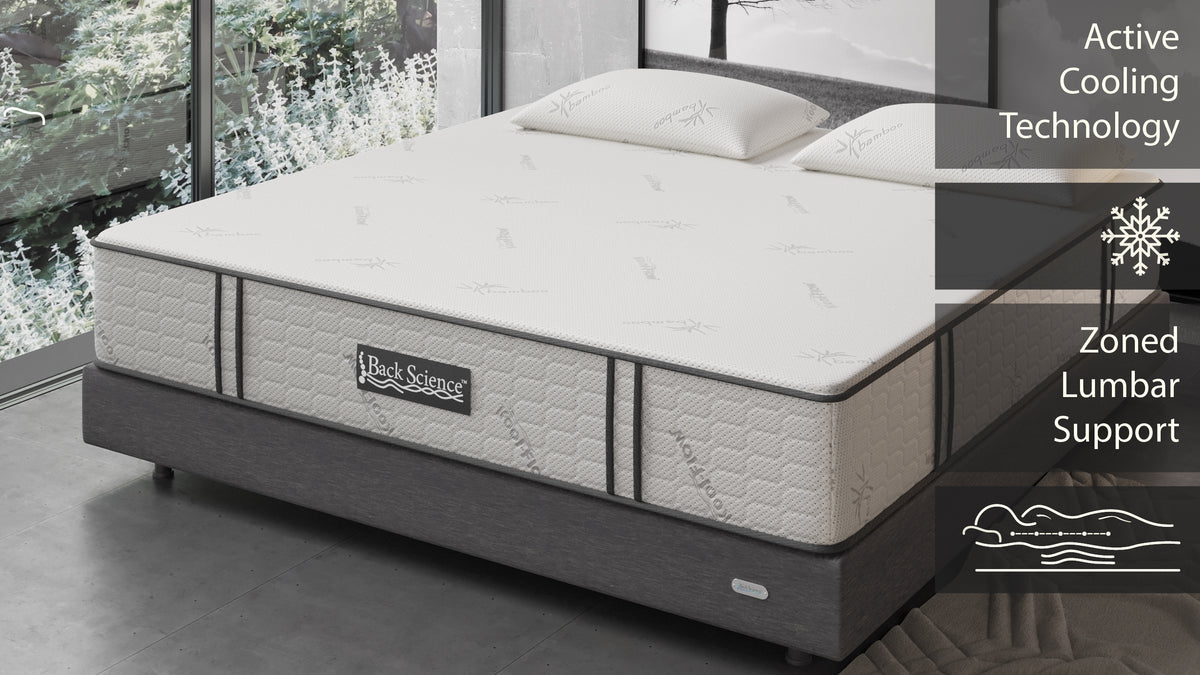 Back Science Back Pain Mattress Cooling Technology and Zoned Lumbar Support