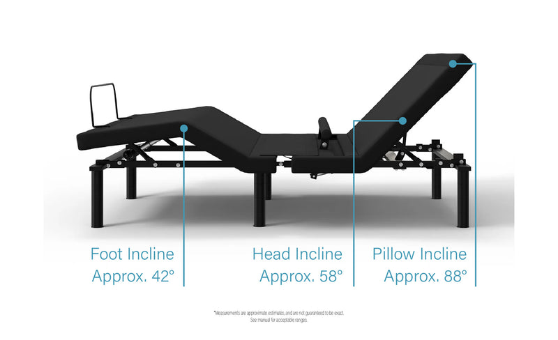 BackFlex 2 adjustable base estimated elevation specs