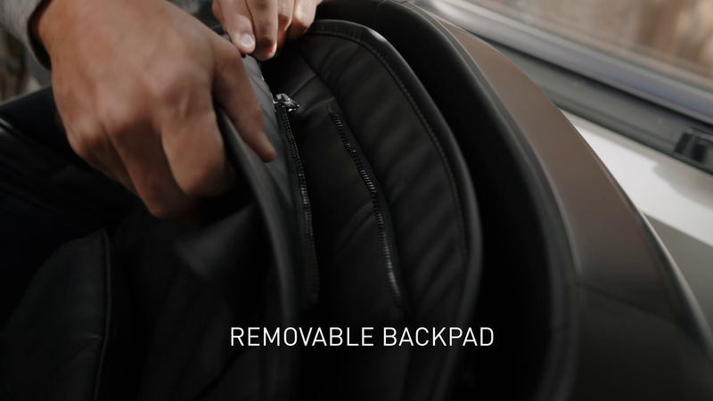 DualTech Pro AI 4D massage chair's removable back cushions to easily adjust intensity and strength of massage
