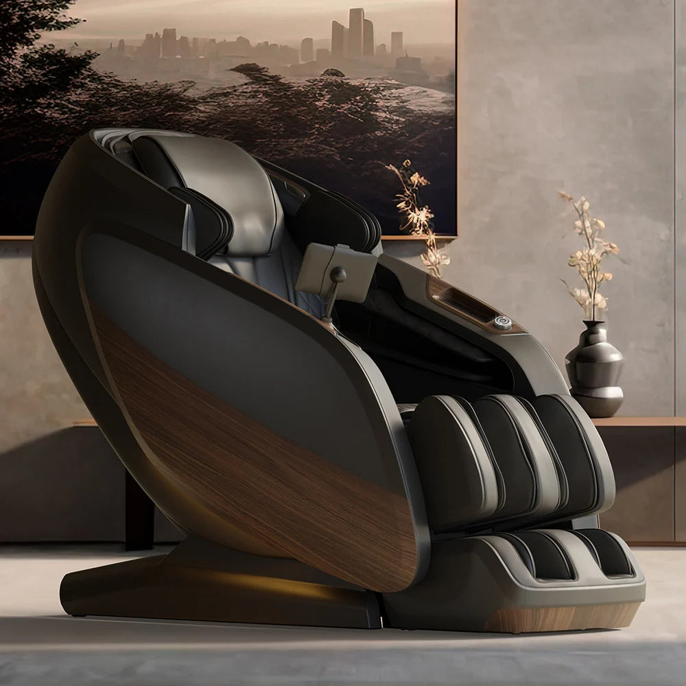 DualTech Pro AI 4D massage chair in living room