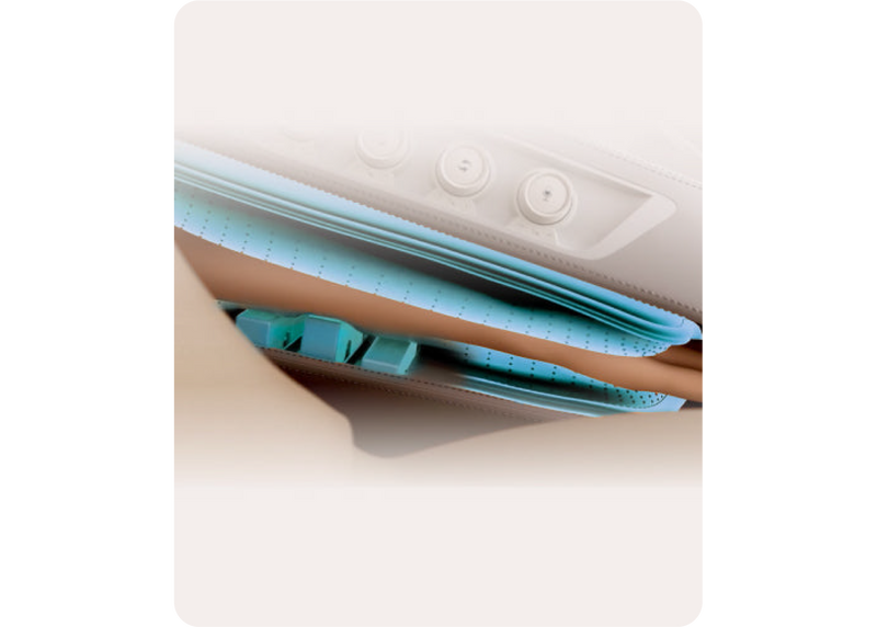 Piano key massager with multi zone nuanced arm massage