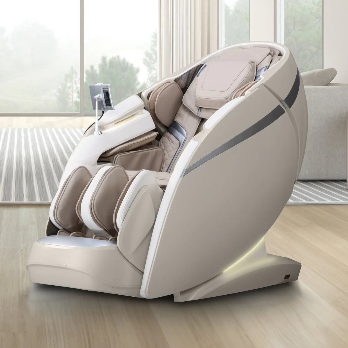 Osaki DuoMax 4D Dual massage chair in living room scene