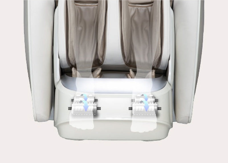 Osaki DuoMax 4D dual mechanism massage chair dual reflexology foot rollers total encasement foot massagers