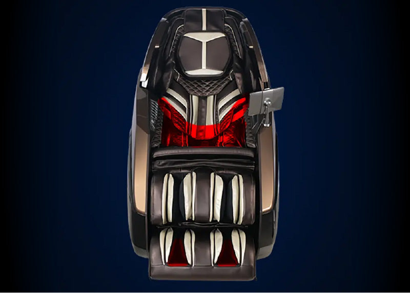 Infinity circadian 4d dualflex massage chair front view highlighting soothing foot and lumbar heating therapy