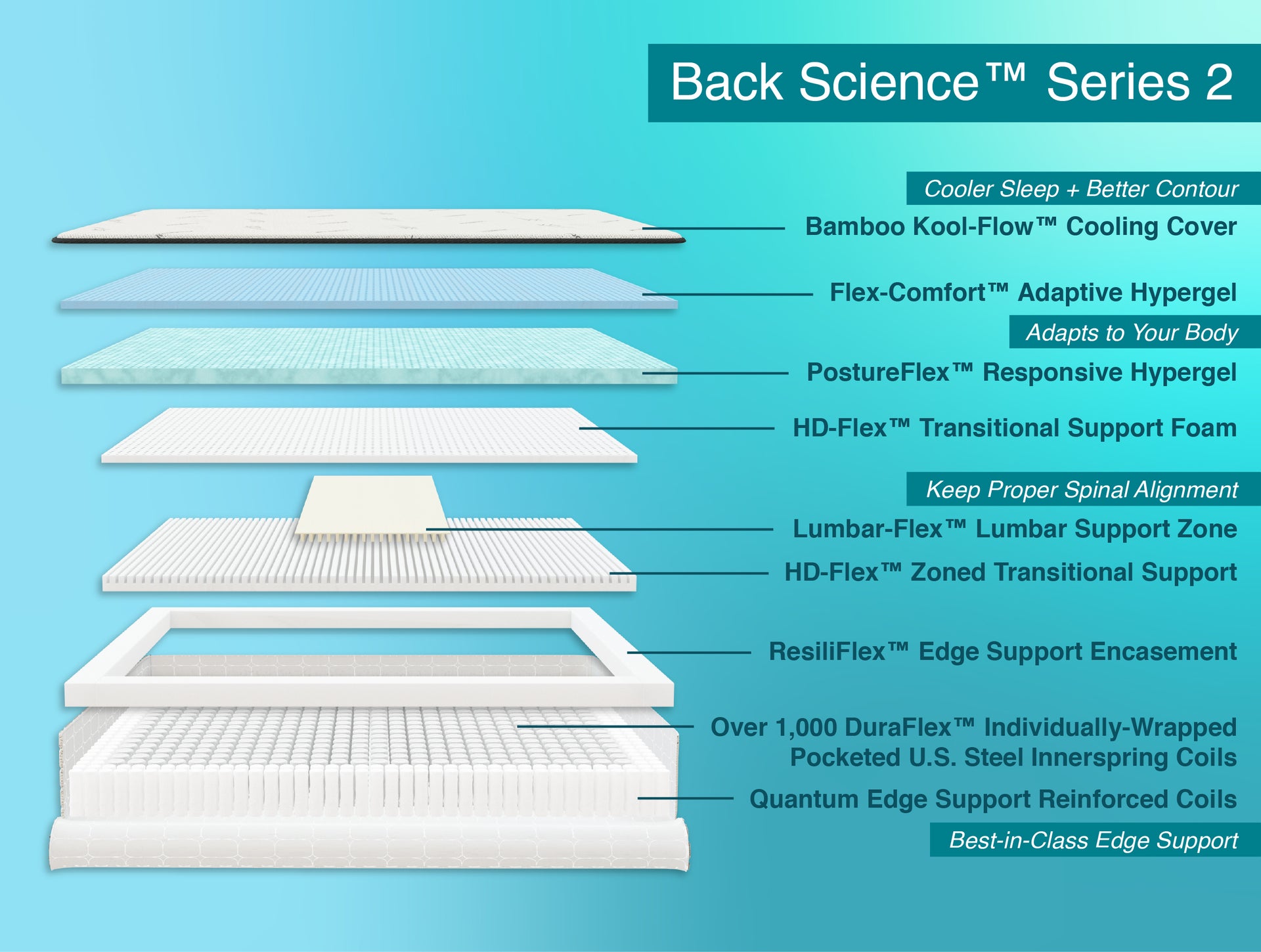 Back Science Mattress Layer Diagram