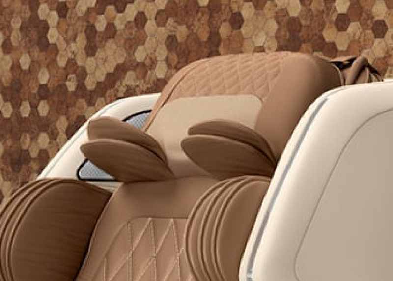 M8 Neo knead and stretch headrest with air neck traction mobilizers and therapeutic neck rollers