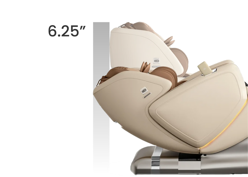 M8 Neo wall-hugging design diagram (only 6.25 inches from wall needed)