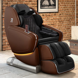 M8 Neo luxury massage chair walnut colour living room scene