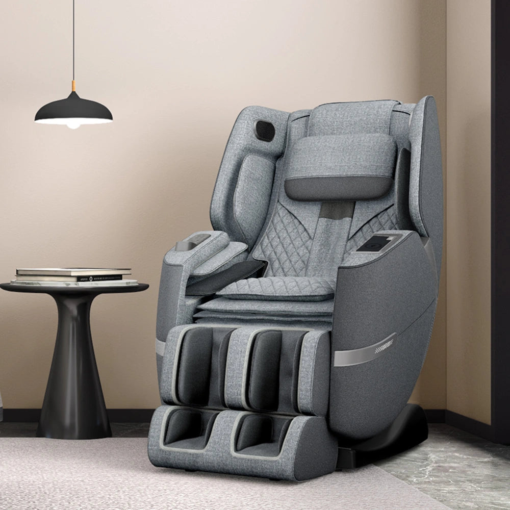 Solara massage chair in pewter colour in living room scene