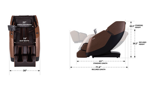 Ziva massage chair dimensions