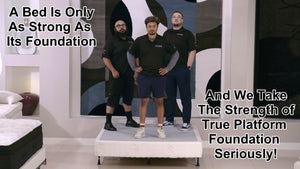 3 Back Science team members standing on True Platform box foundation to demonstrate quality support