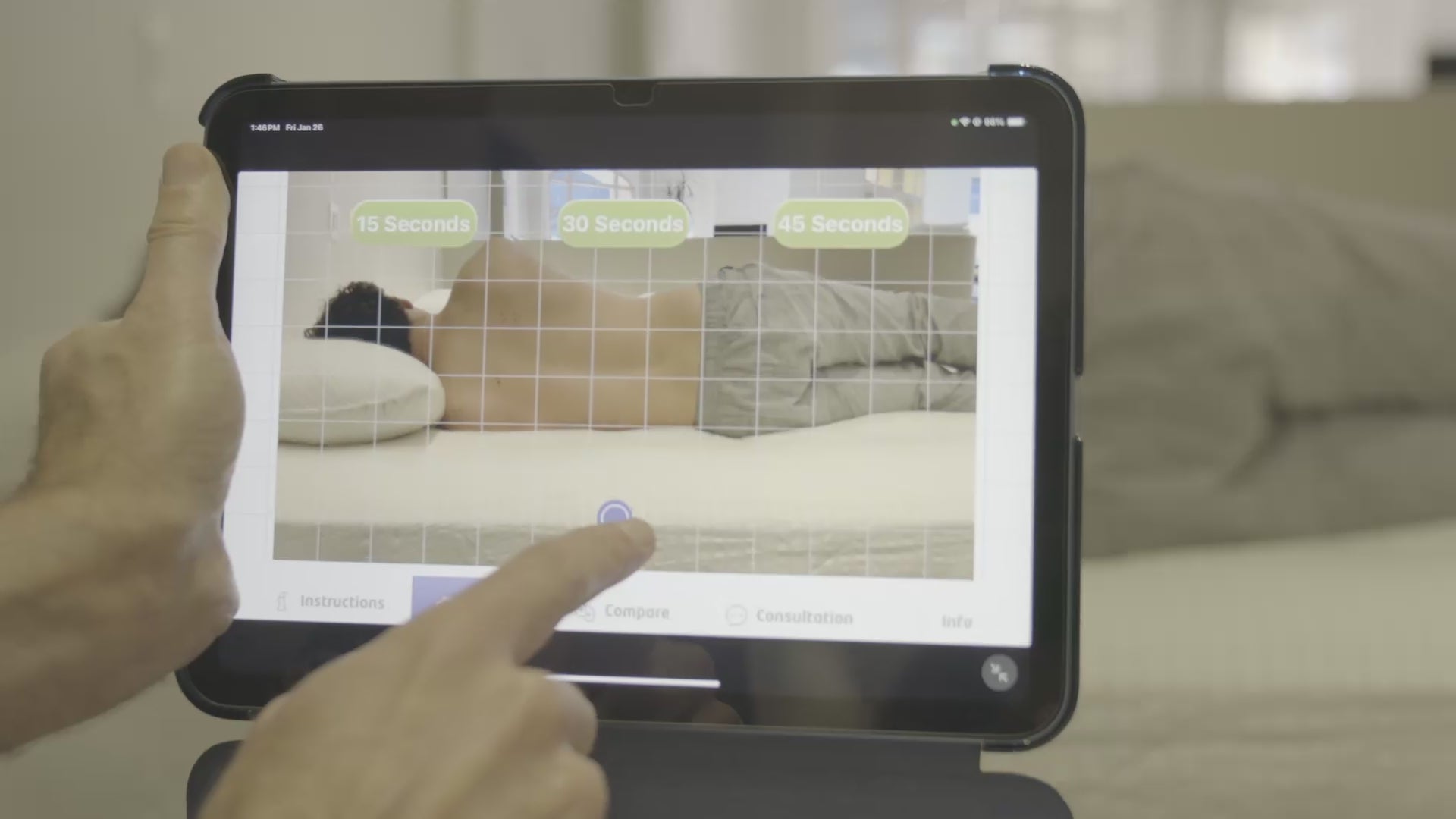 Back Science Mattress Checker app tutorial demonstartion by Chiropractor Dr. Rick Swartzburg, D.C.