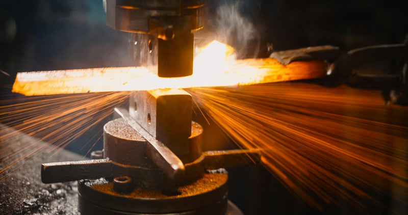 Forging high quality molten steel metal for durability and strength
