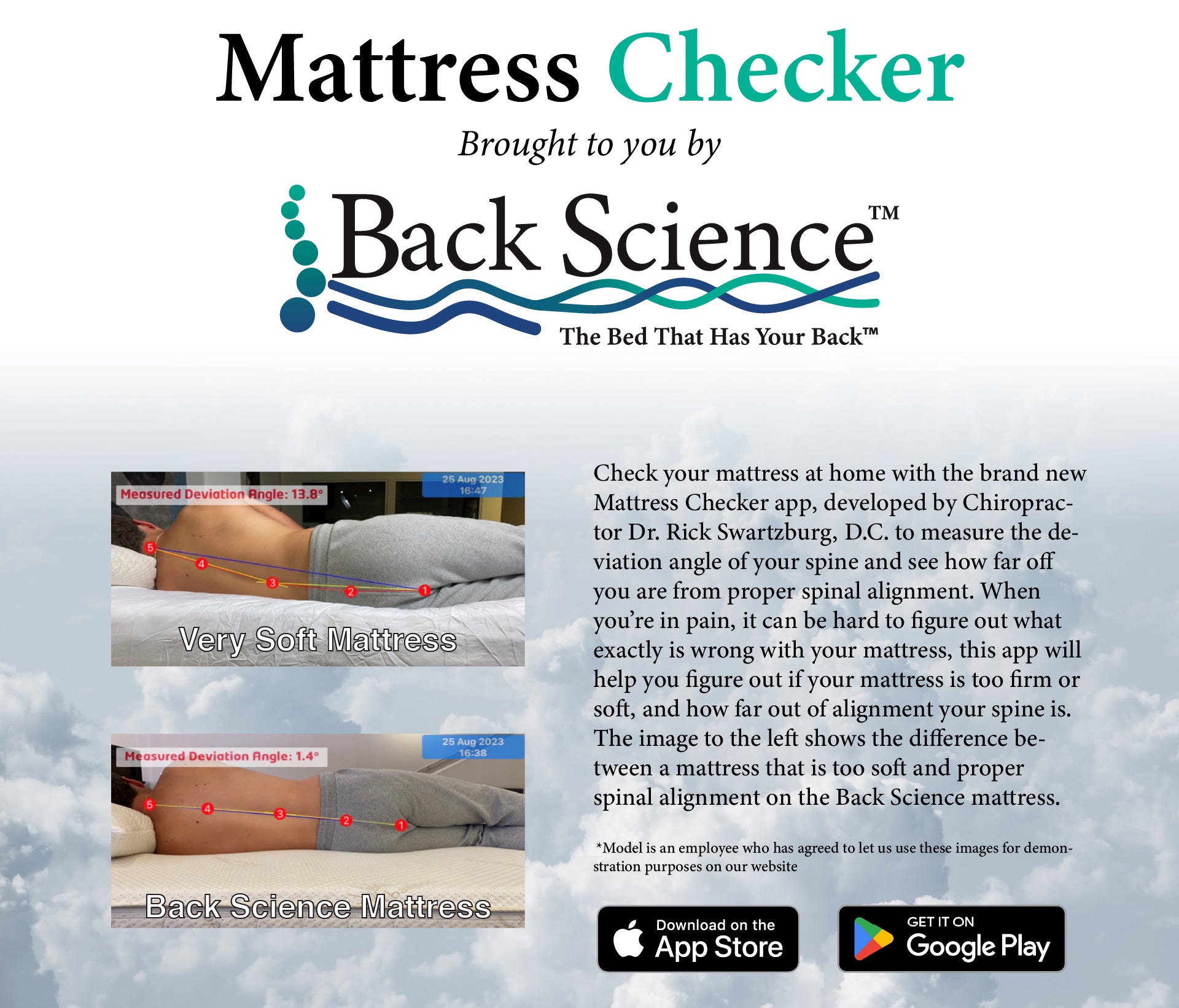 Mattress Checker App Back Science™ Bed The Bed That Has Your Back™