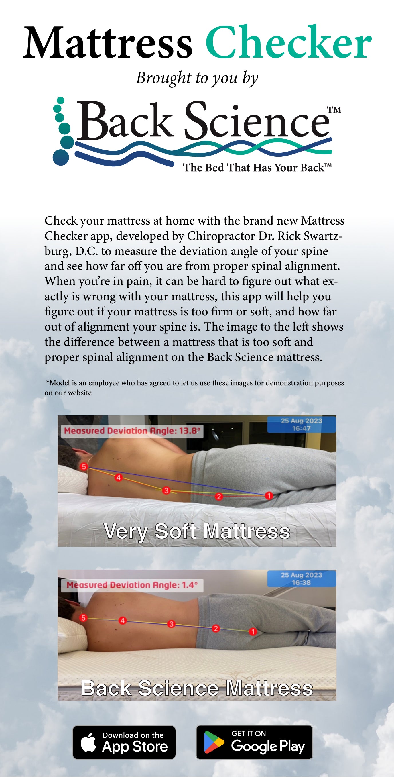 Mattress Checker App | Back Science™ Bed - The Bed That Has Your Back™